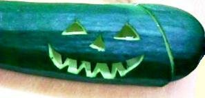 Gardening activities for kids - carved zucchini