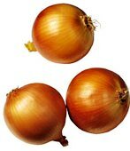 3 brown onions for growing onions