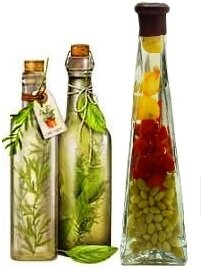 herbal infused vinegar bottles