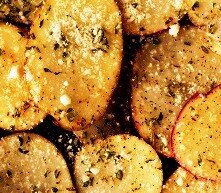 bbq vegetables - potatoes with herbs and parmesan