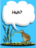 Kiwi speech bubble